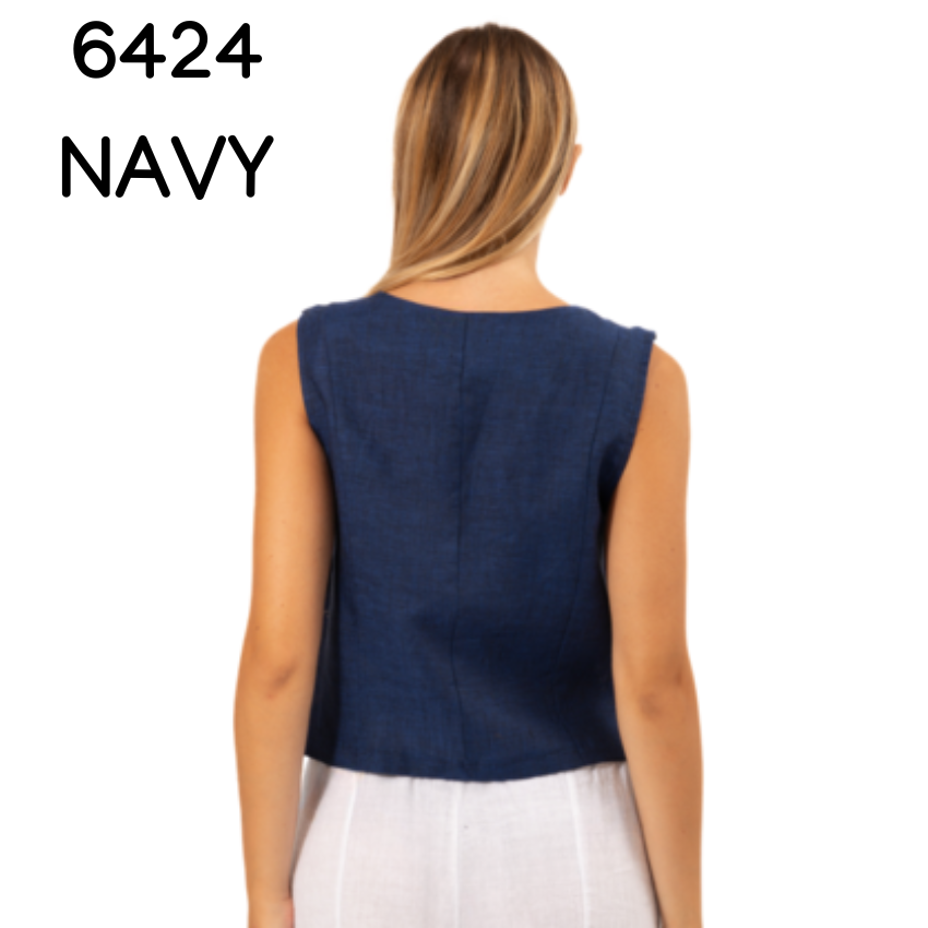 FRENCH LINEN TOP