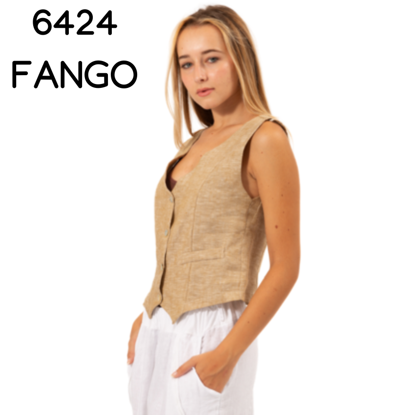 FRENCH LINEN TOP