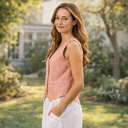 FRENCH LINEN TOP