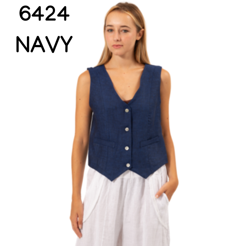 FRENCH LINEN TOP