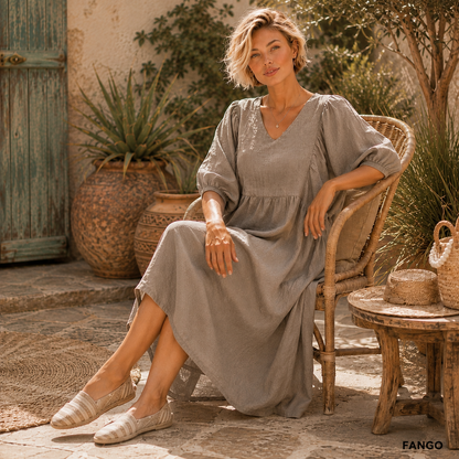 Vera May Italian Linen Fango Dress 6426