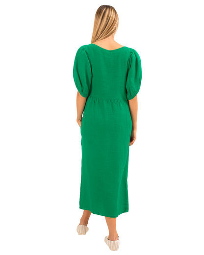 6426 Gucci Green Vera May Italian Linen Dress