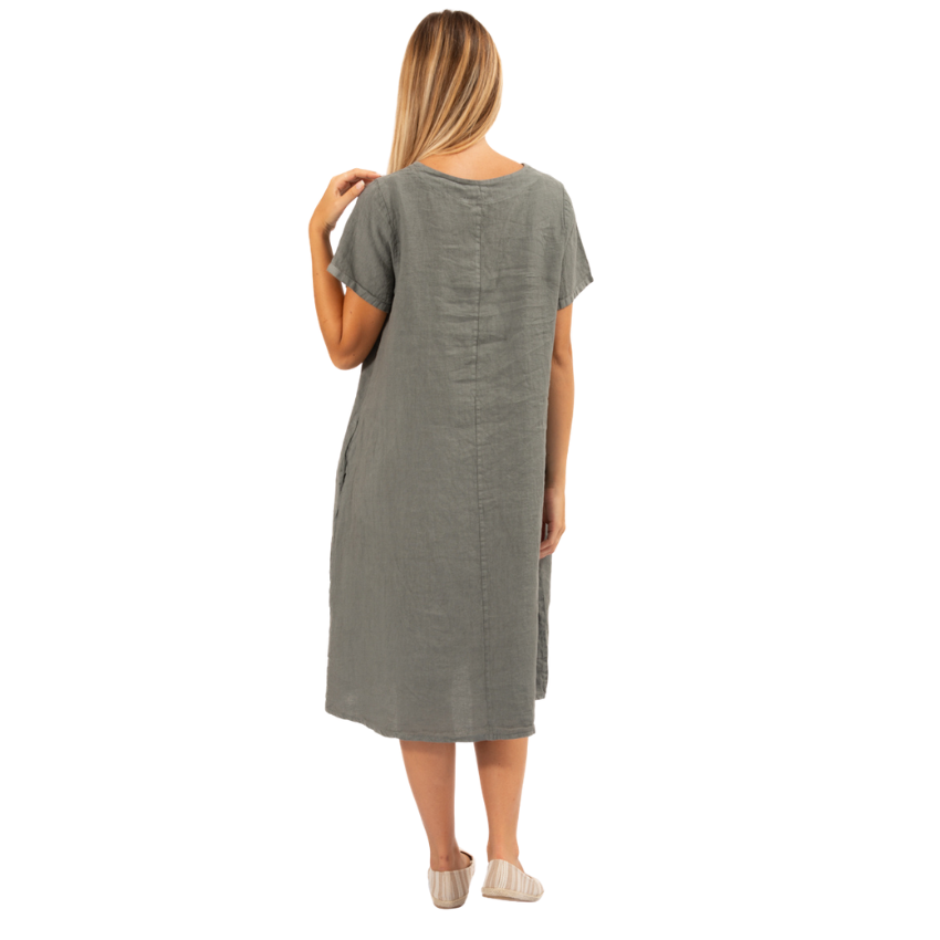 6427 Topo Vera May Italian Linen Dress