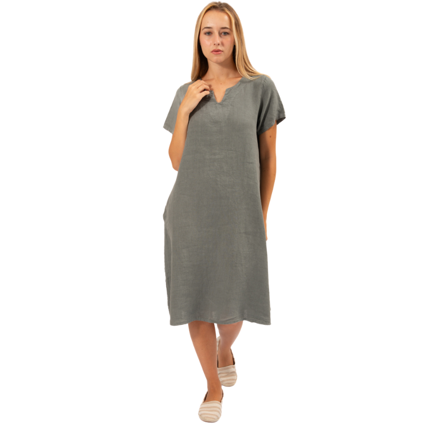 6427 Topo Vera May Italian Linen Dress