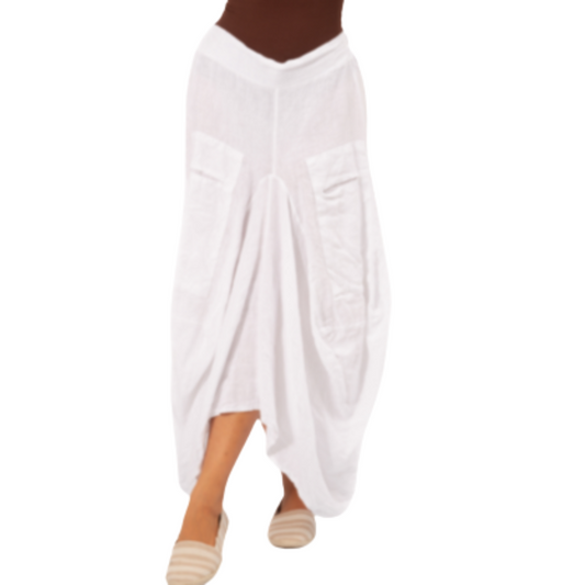 VERA MAY BIANCO ITALIAN LINEN SKIRT 6429