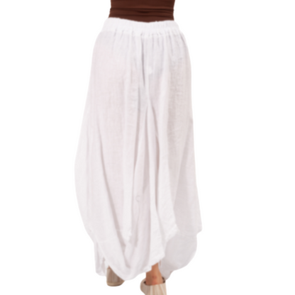VERA MAY BIANCO ITALIAN LINEN SKIRT 6429