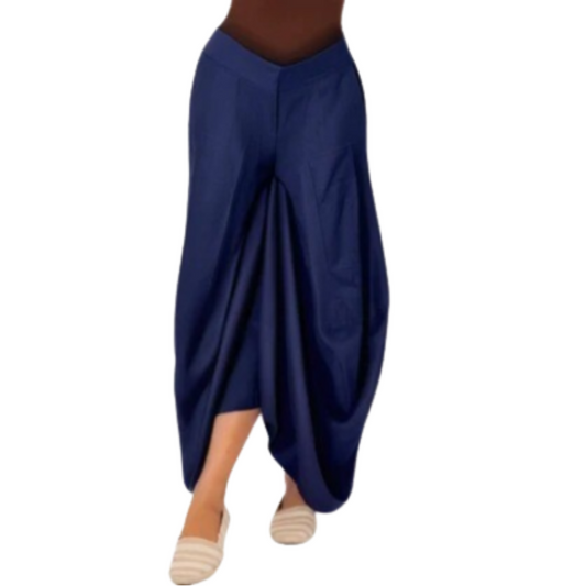 VERA MAY NAVY ITALIAN LINEN SKIRT 6429