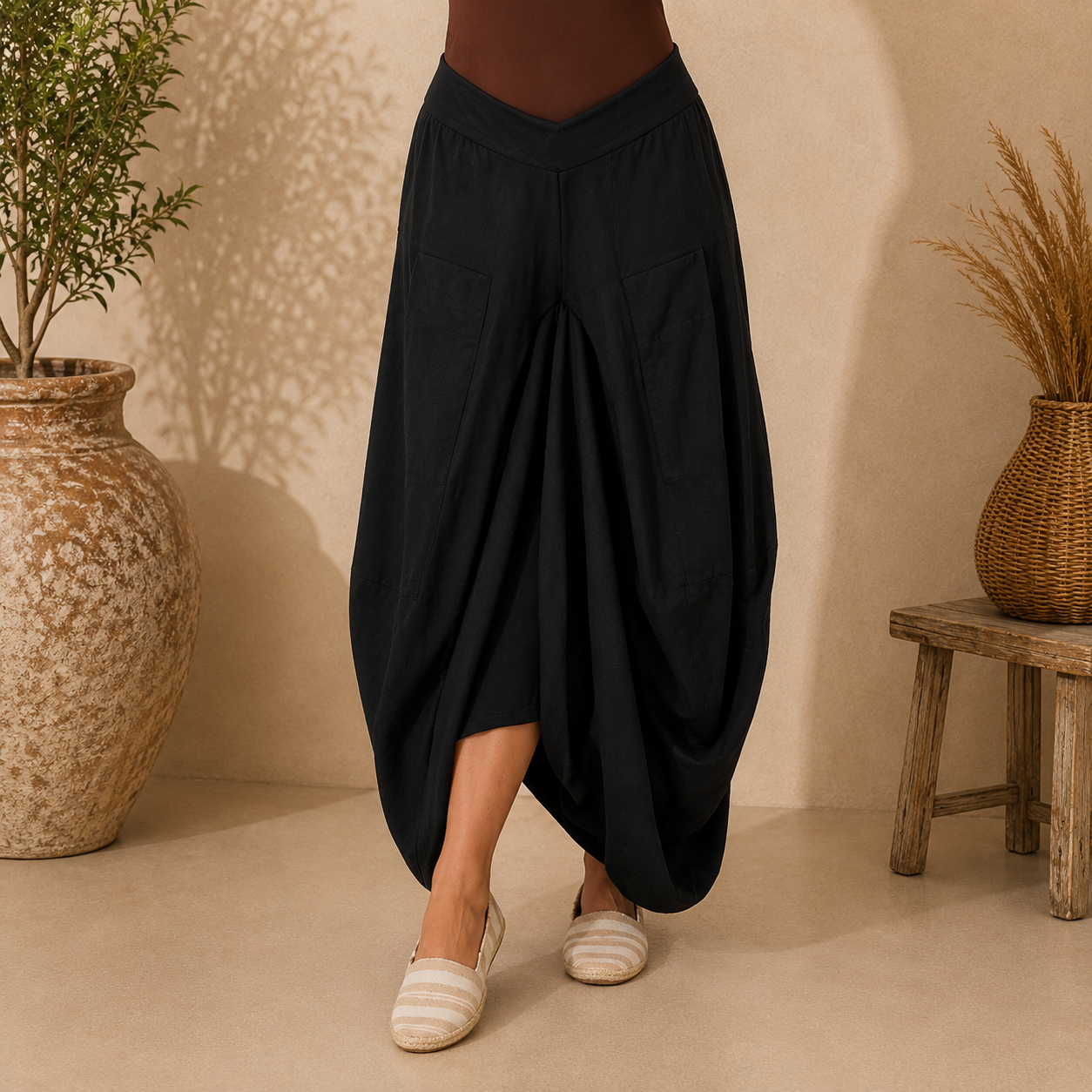 ITALIAN LINEN SKIRT (6429)