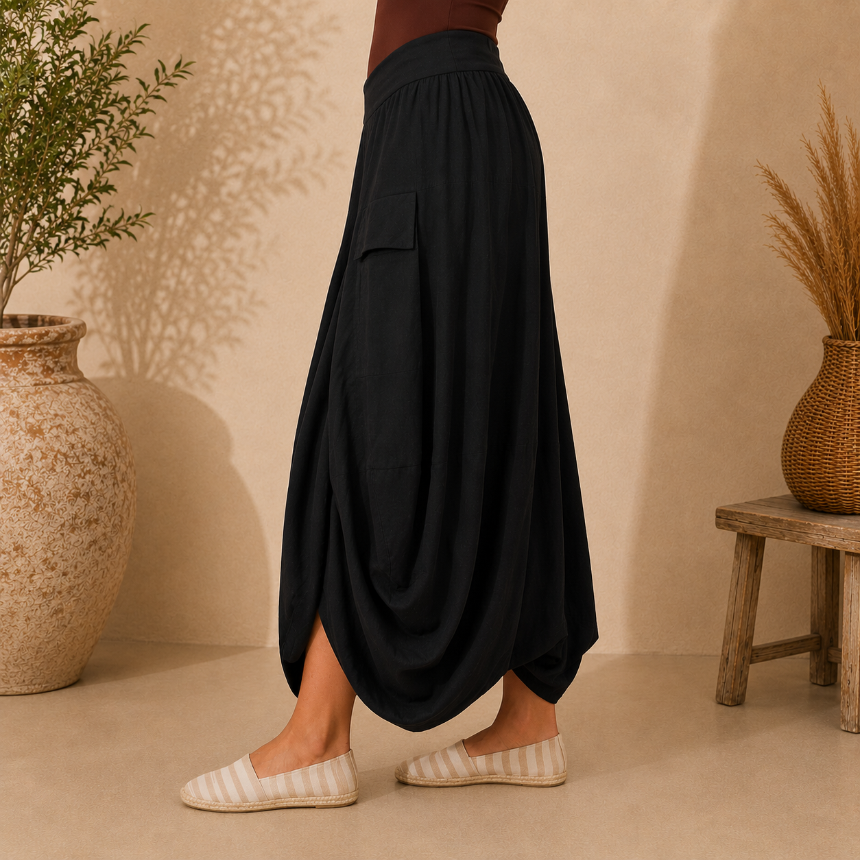 ITALIAN LINEN SKIRT (6429)
