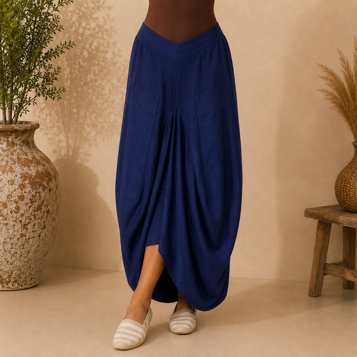 ITALIAN LINEN SKIRT (6429)