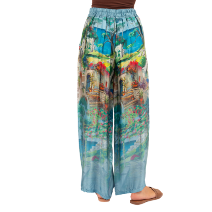 VERA MAY ITALIAN BLUE VISCOSE PANT 6430