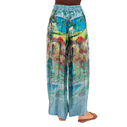 VERA MAY ITALIAN BLUE VISCOSE PANT 6430