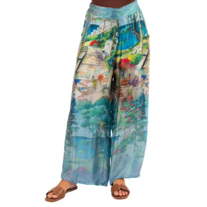 VERA MAY ITALIAN BLUE VISCOSE PANT 6430