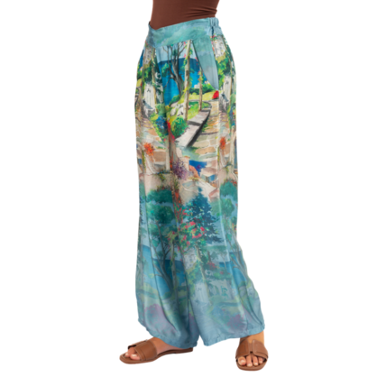 VERA MAY ITALIAN BLUE VISCOSE PANT 6430