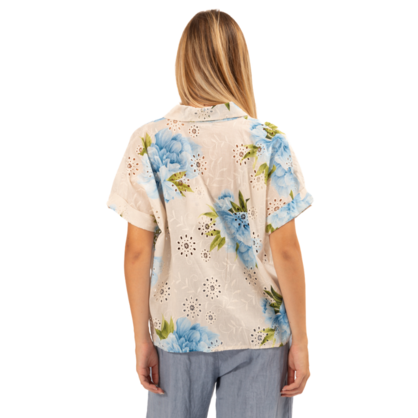 6431 BLUE ITALIAN COTTON TOP