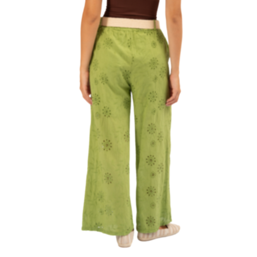 6432 GREEN ITALIAN COTTON PANT