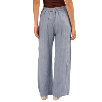 Vera May Italian Linen Denim Pant 6434