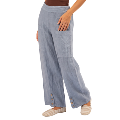 Vera May Italian Linen Denim Pant 6434