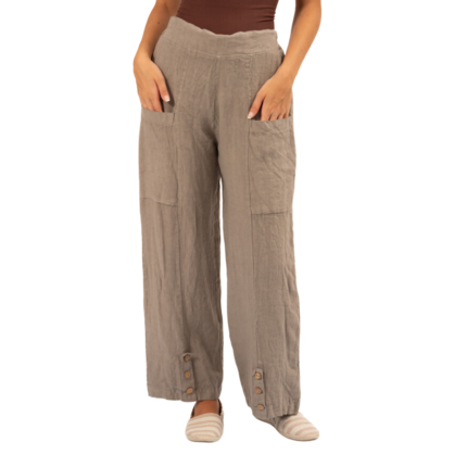 Vera May Italian Linen Fango Pant 6434