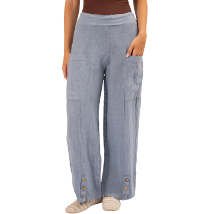 Vera May Italian Linen Denim Pant 6434