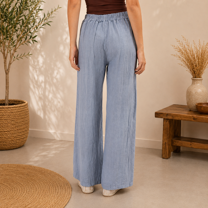 Vera May Italian Linen Denim Pant 6434