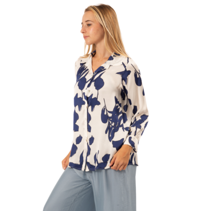 VERA MAY ITALIAN NAVY VISCOSE TOP 6449