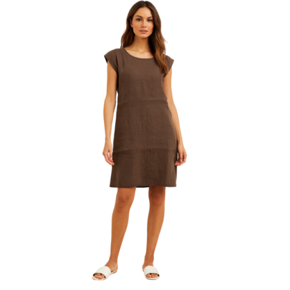 Vera May Italian Linen Fango Dress 6570