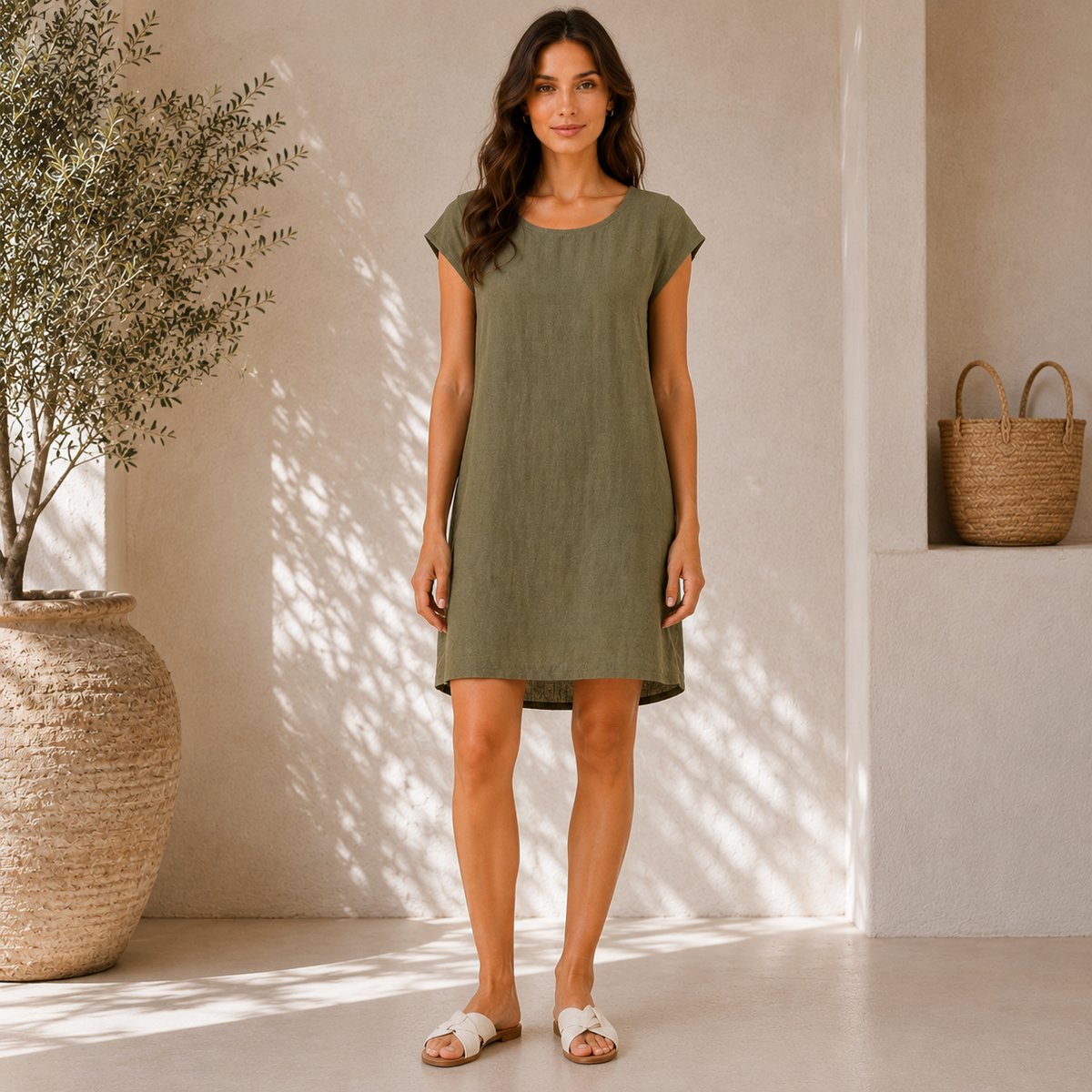 Vera May Italian Linen Militare Dress 6570