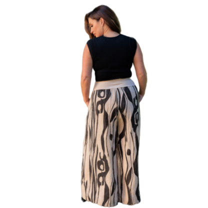 Vera May Italian Linen Beige Pant 65711