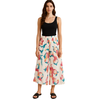 Vera May Italian Linen White Pant 65712