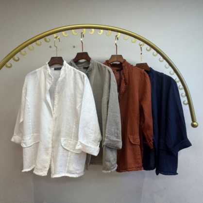 6572 VERA MAY WHITE ITALIAN LINEN JACKET