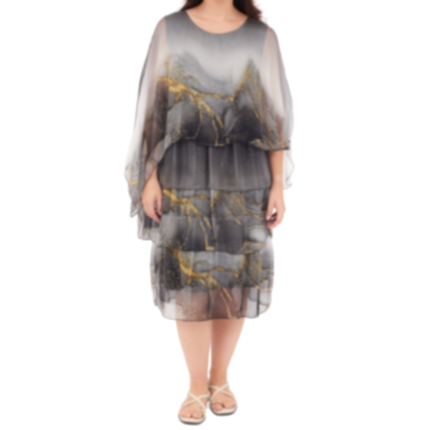 VERA MAY NERO ITALIAN SILK DRESS 6573