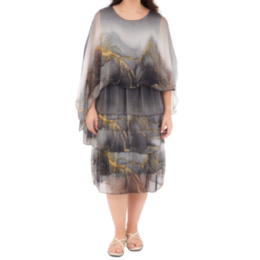 VERA MAY NERO ITALIAN SILK DRESS 6573