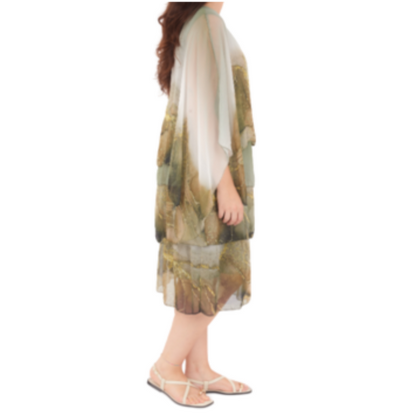 VERA MAY MILITARE ITALIAN SILK DRESS 6573