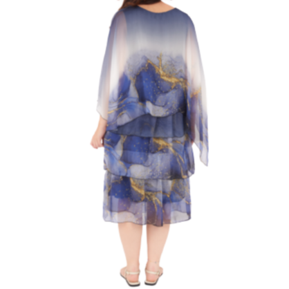 VERA MAY NAVY ITALIAN SILK DRESS 6573