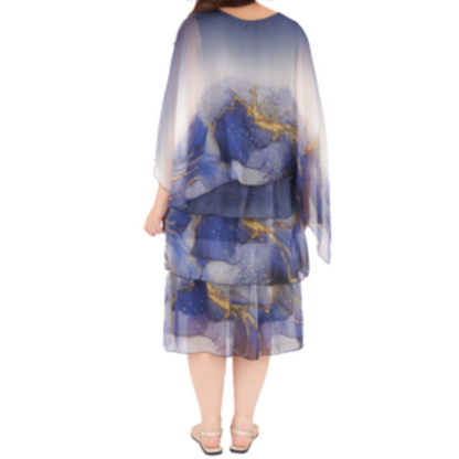 VERA MAY NAVY ITALIAN SILK DRESS 6573
