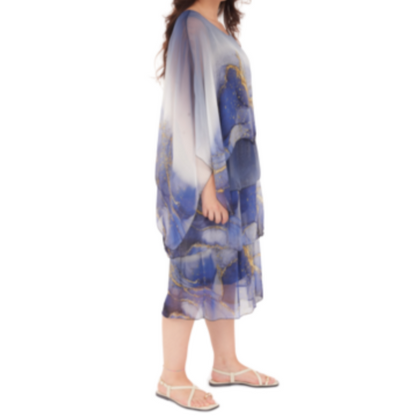 VERA MAY NAVY ITALIAN SILK DRESS 6573