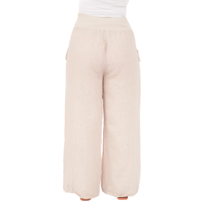 Vera May Italian Linen Nude Pant 6649