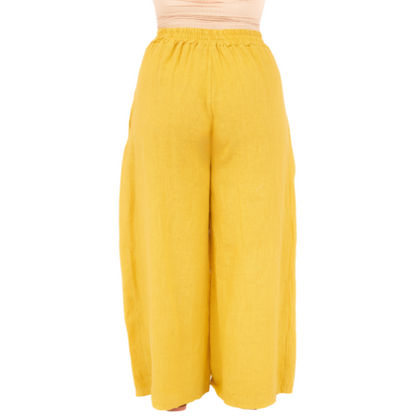 Vera May Italian Linen Senape Pant 6649