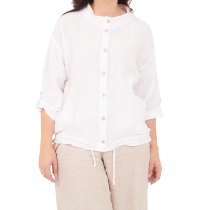 6651 BIANCO LINEN TOP
