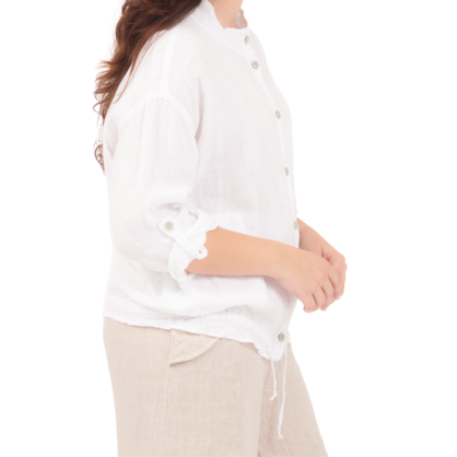 6651 BIANCO LINEN TOP
