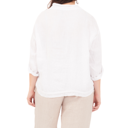 6651 BIANCO LINEN TOP