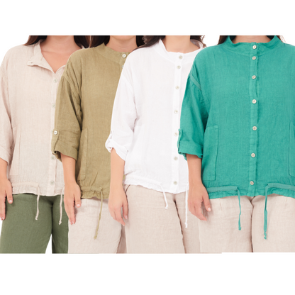 ITALIAN LINEN TOP (S)