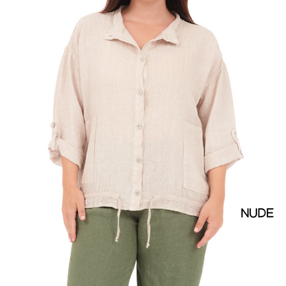 ITALIAN LINEN TOP (S)