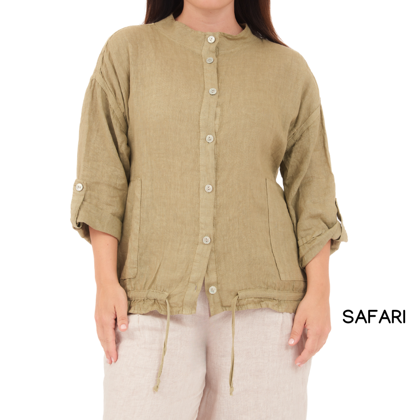 ITALIAN LINEN TOP (S)