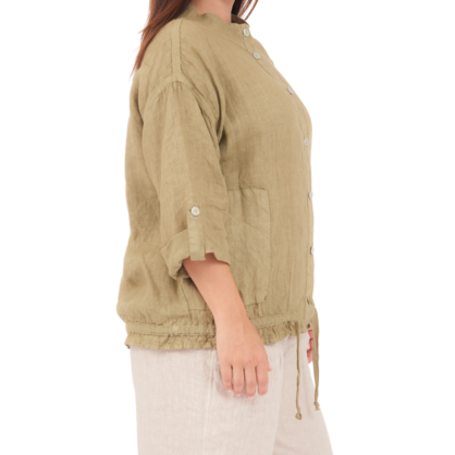 6651 SAFARI LINEN TOP