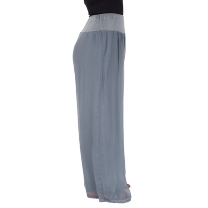 VERA MAY GRIGIO ITALIAN SILK PANT 6655