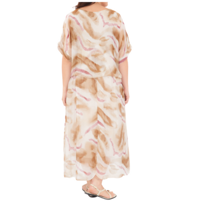 VERA MAY BEIGE ITALIAN SILK DRESS 66641