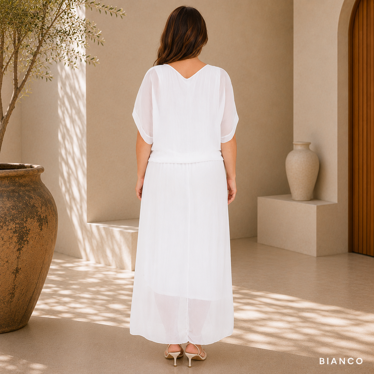 VERA MAY BIANCO ITALIAN SILK DRESS 6664