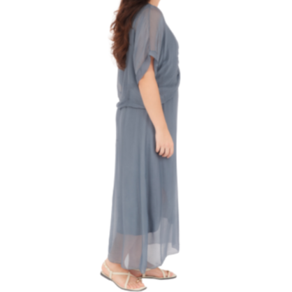 VERA MAY GRIGIO ITALIAN SILK DRESS 6664